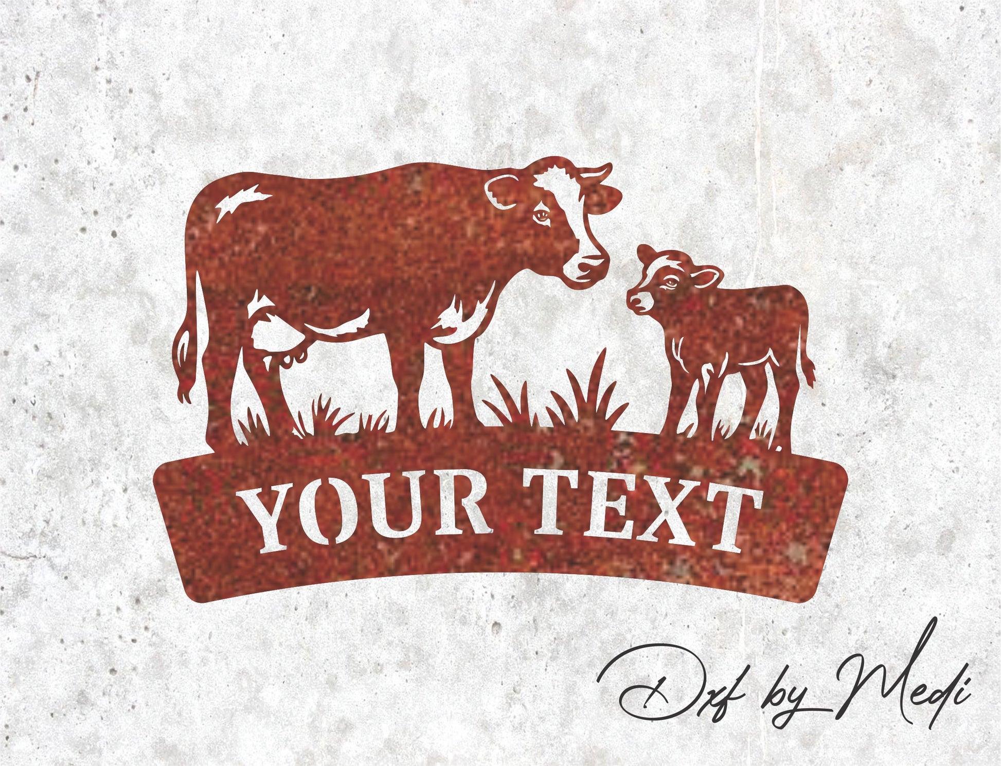 Custom Cow Farm Sign Laser Cut Barn & Ranch Wall Art DXF, SVG, CDR Files