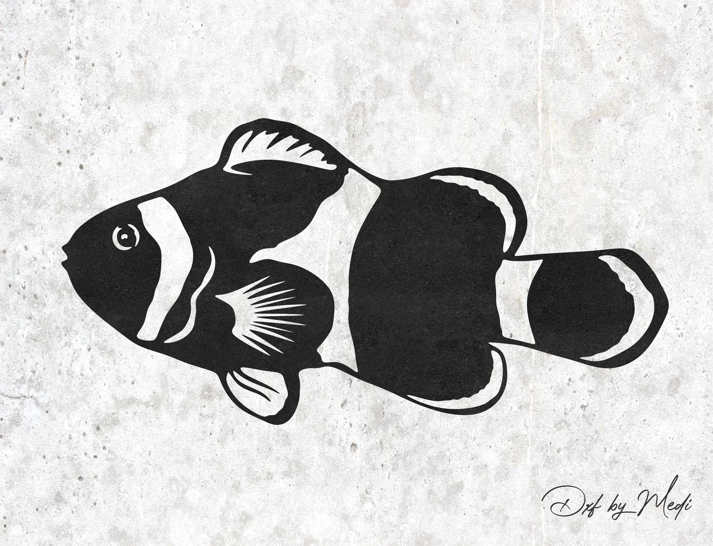 Clownfih Fish DXF & SVG Files | Ready-to-Cut