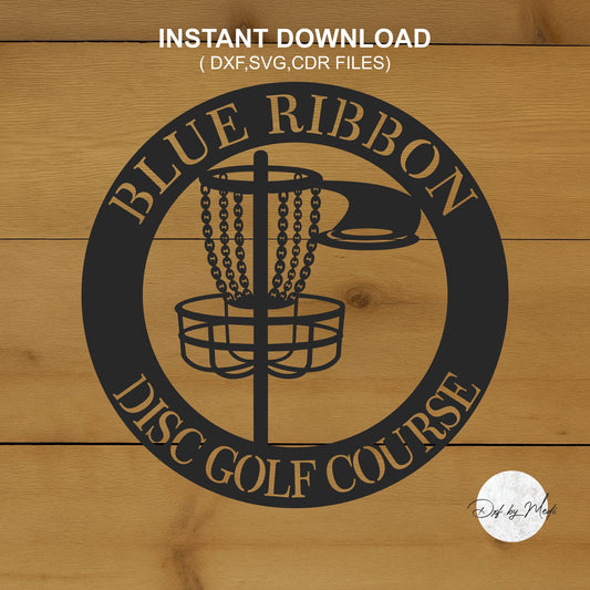 Disc Golf Monogram - DXF SVG files for Plasma Cnc Laser Waterjet Ready to cut clipart file