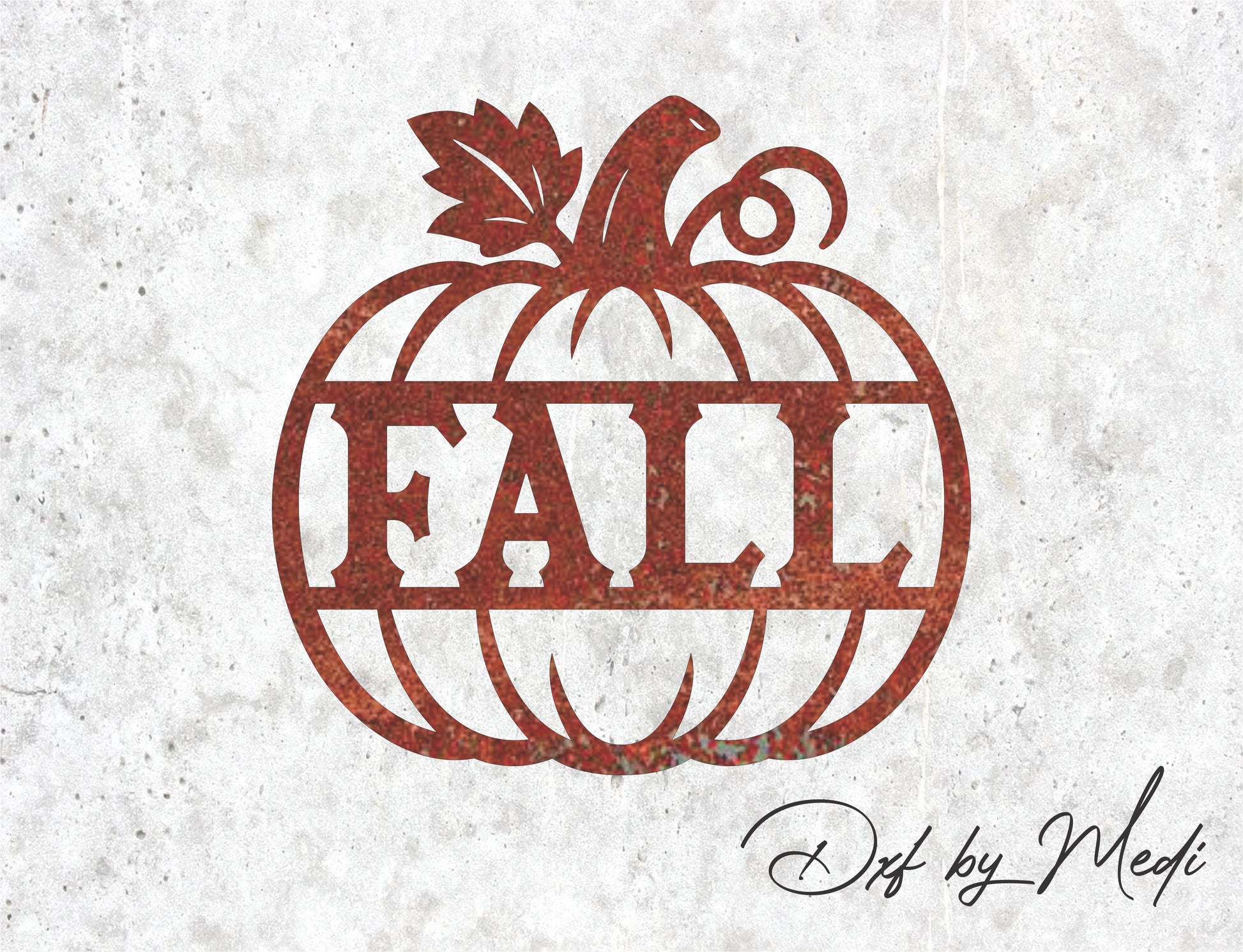 Fall Pumpkin Sign Farmhouse Autumn Wall Art (SVG, DXF, CDR Files)