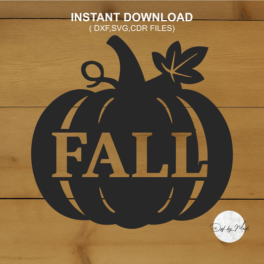 Fall Pumpkin Sign | Autumn Decor | DXF, SVG, CDR Files for Laser Cut  | Farmhouse
