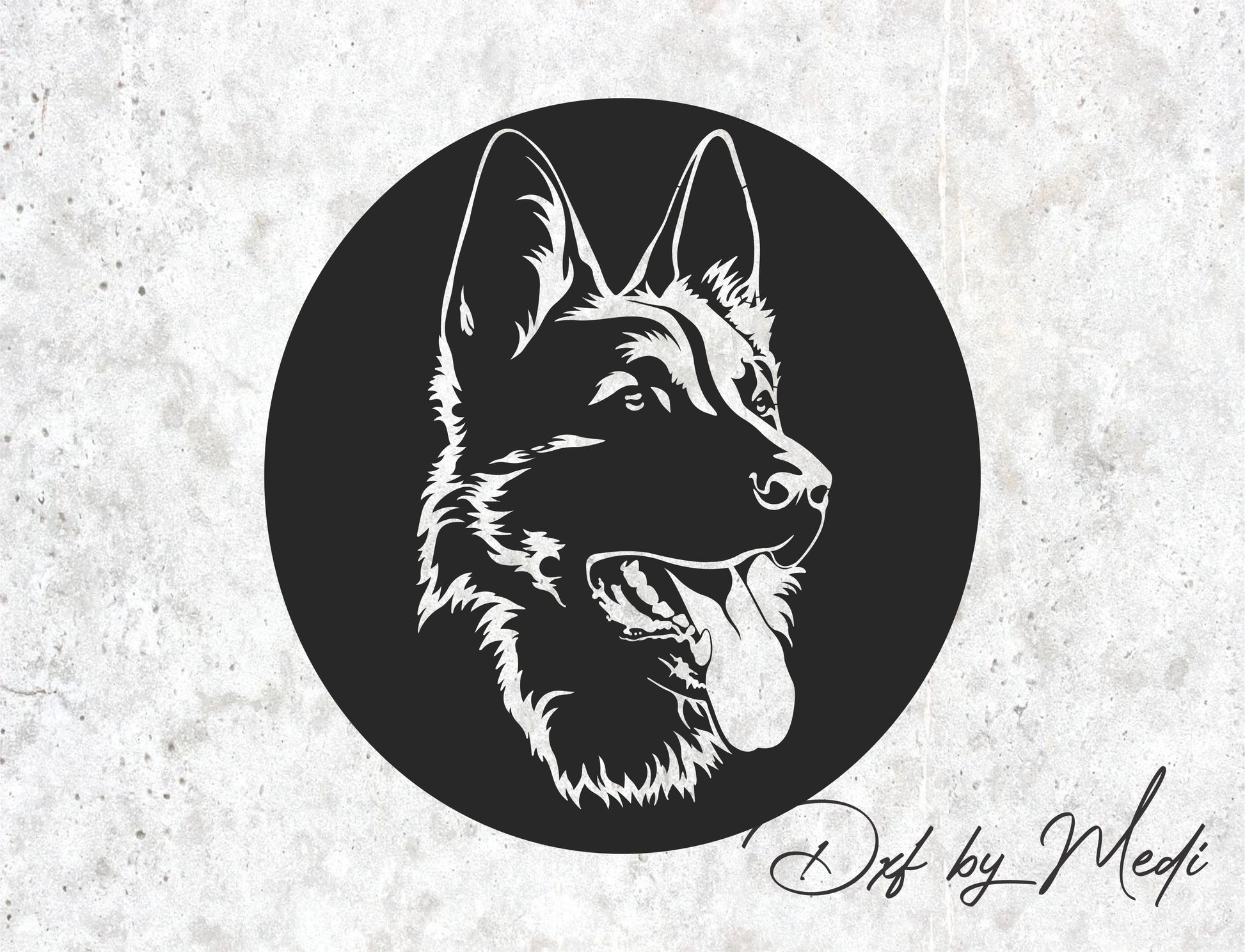 Free German Shepherd Laser Cut File – DXF & SVG