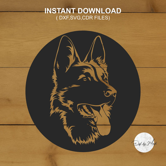 Free German Shepherd Laser Cut File – DXF & SVG
