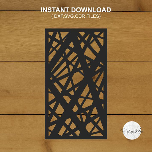Modern Abstract Geometric Laser Cut Panel – SVG DXF CDR Digital File