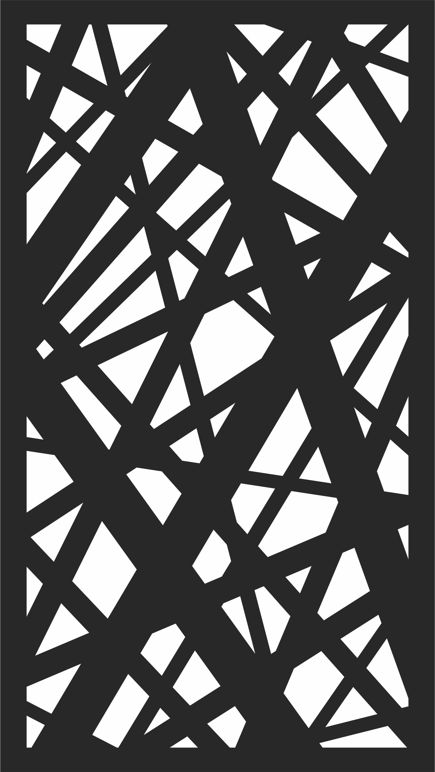 Modern Abstract Geometric Laser Cut Panel – SVG DXF CDR Digital File