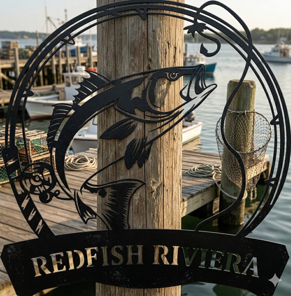 Personalized Fishing Sign – SVG DXF CDR Laser Cut File