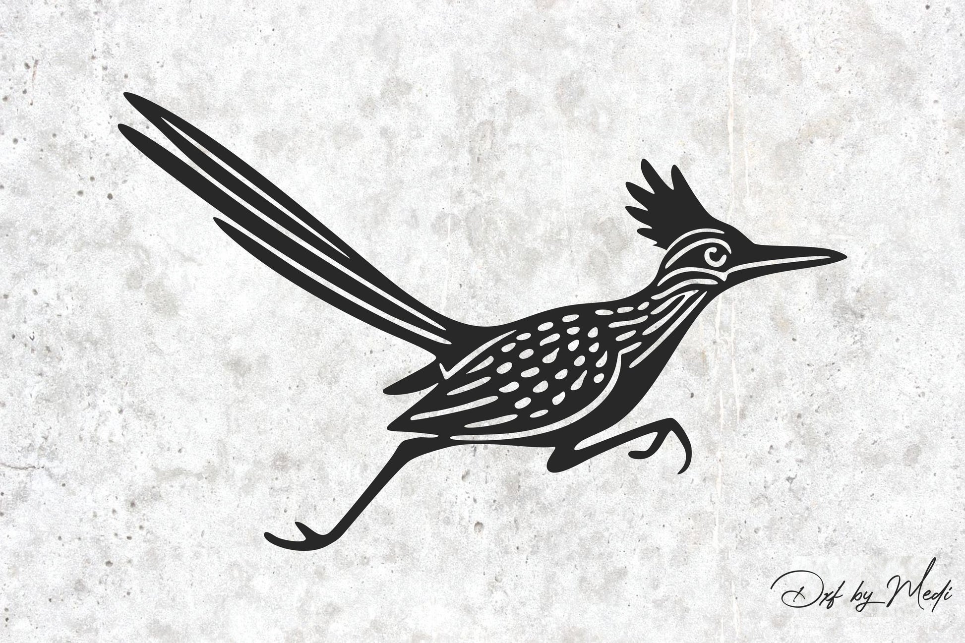 Roadrunner SVG DXF | Bird Silhouette Laser Cut File