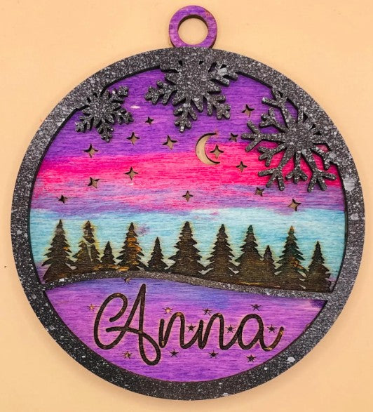 Personalized Christmas Ornament Bundle of 4 SVG DXF CDR Files