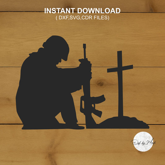 Remembrance Day. Silhouettes of soldiers DXF svg Files - Instant Download for Laser, Plasma, Waterjet Cutting, ready to cut