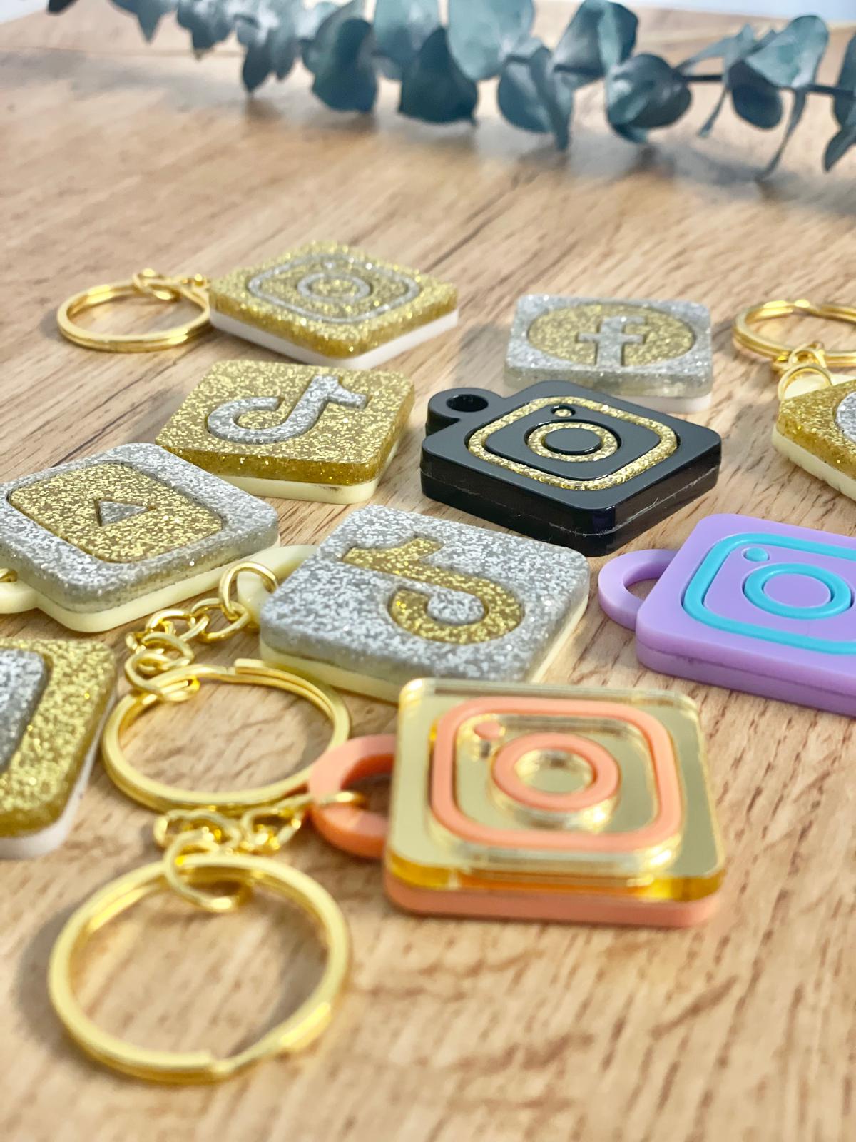 NFC Social Media Keychain Tag Bundle –  CDR Svg Dxf Files