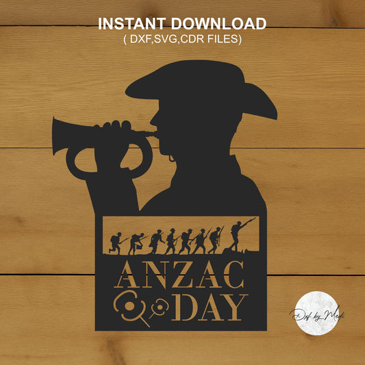 anzac soldier - DXF SVG files for Plasma Cnc Laser Waterjet Ready to cut clipart file