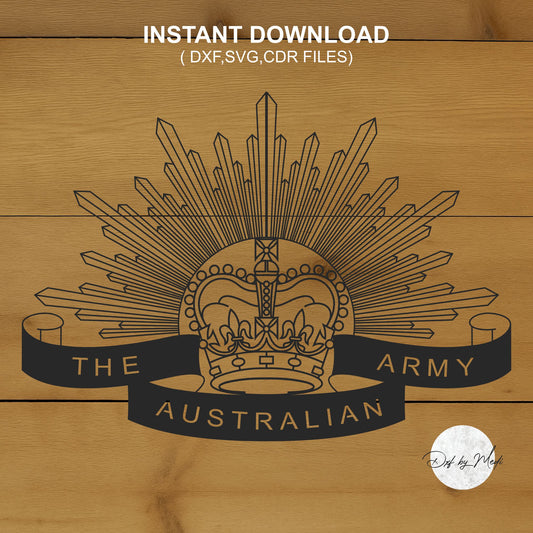 Australian Army logo - DXF SVG files for Plasma Cnc Laser Waterjet Ready to cut clipart file