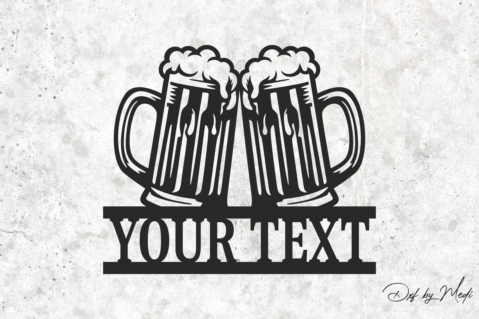 Cheers Beer Mug Sign SVG DXF Cdr