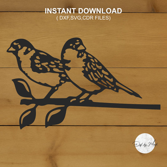 Two Birds on a Branch - Ready to Cut for Laser, Plasma, CNC Machines