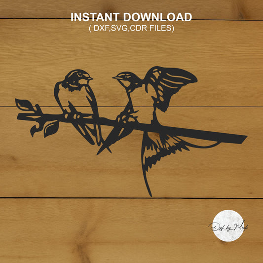 Birds on a Branch - Ready to Cut for Laser, Plasma, CNC Machines