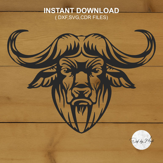 Bull Face Sign - svg dxf files Ready to Cut for Laser, Plasma, CNC Machines