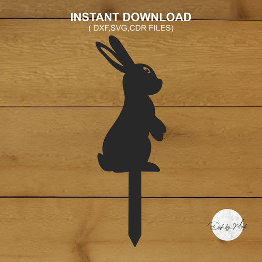 Bunny Garden Stake DXF SVG Cut File for CNC Plasma and Laser Cutting Waterjet Ready to cut - Easter gift