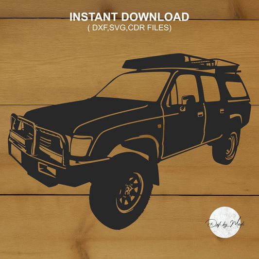 Car 4x4 Design - DXF SVG Files for CNC Plasma, Laser, and Waterjet Cutting