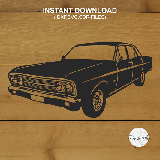 Classic Car DXF Svg Files for CNC Cutting - Vintage Auto Decor & DIY Metal Art Design