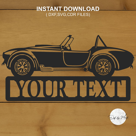 Monogram Car Custom Name DXF Svg Files for CNC Cutting - Auto Decor & DIY Metal Art Design