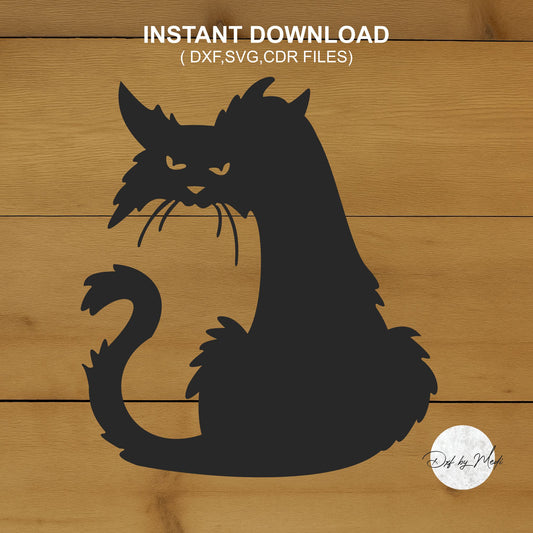 Cat in svg, Halloween Season Door Hanger svg, Spooky Door sign svg,  Halloween Laser Cut Files, Halloween dxf,  cnc plasma, laser cut file