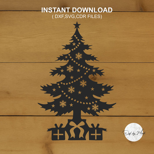 Christmas Tree Garden Stake DXF & SVG Files - Ideal for CNC, Laser Cutting, and Waterjet