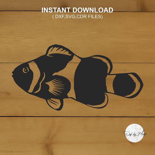 Clownfih Fish DXF & SVG Files | Ready-to-Cut