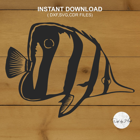 copper butterfly Fish DXF & SVG Files | Ready-to-Cut