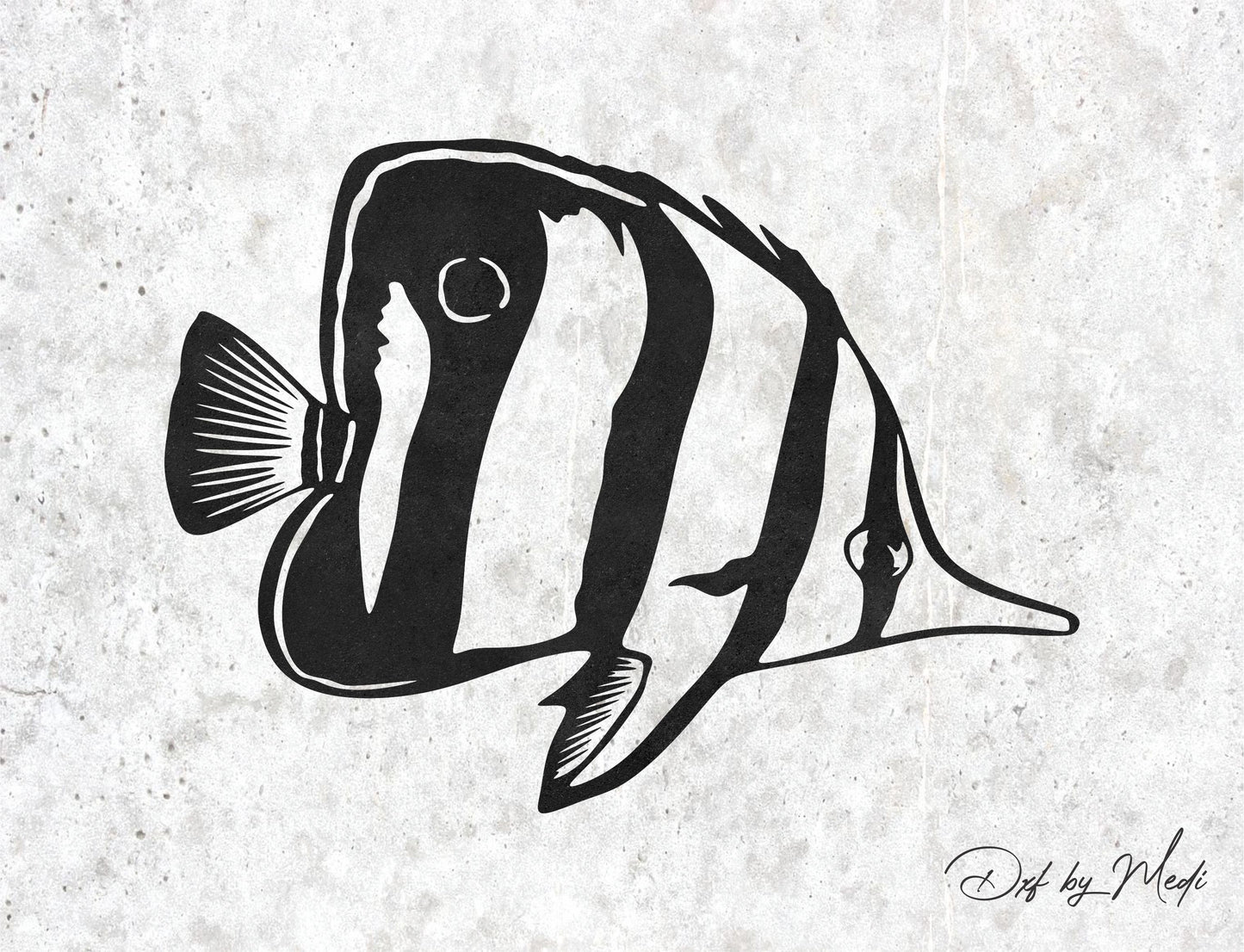 copper butterfly Fish DXF & SVG Files | Ready-to-Cut