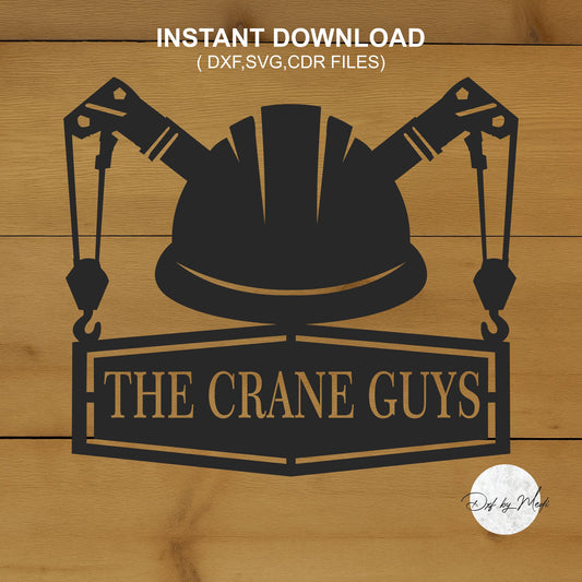 Crane Operator- DXF SVG files for Plasma Cnc Laser Waterjet Ready to cut clipart file