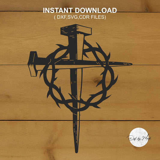 cross clipart DXF svg Files - Instant Download for Laser, Plasma, Waterjet Cutting, ready to cut