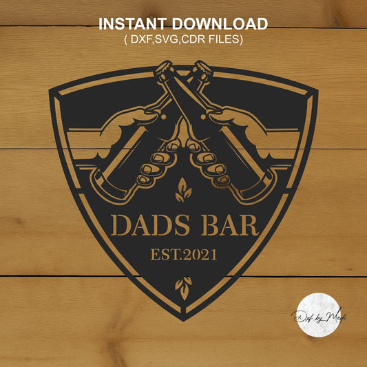 Monogram Beer wall sign- DXF SVG files for Plasma Cnc Laser Waterjet Ready to cut clipart file