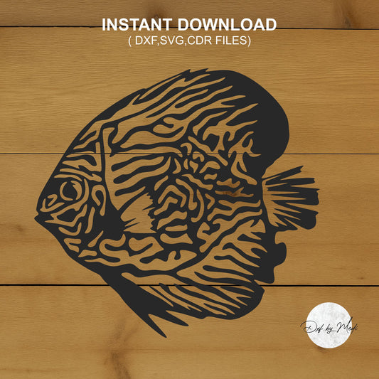 discus fish DXF & SVG Files | Ready-to-Cut