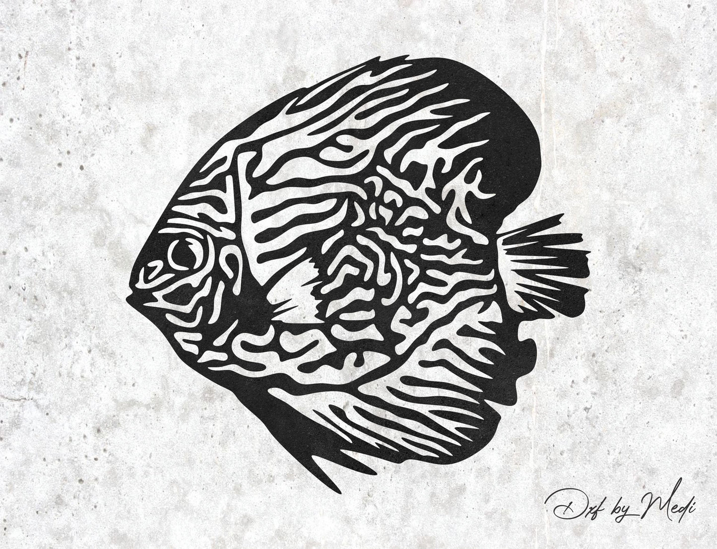 discus fish DXF & SVG Files | Ready-to-Cut