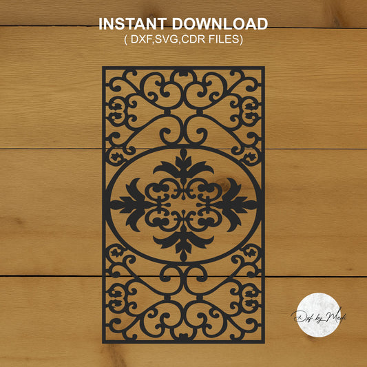 pattern wall screen door  - DXF SVG files for Plasma Cnc Laser Waterjet Ready to cut clipart file