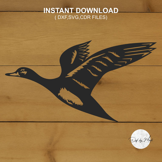 Flying Duck DXF SVG File - Realistic Design for CNC Cutting - Laser, Plasma, Waterjet