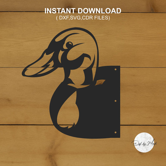Peeking duck Tree Stake DXF svg Files - Instant Download for Laser, Plasma, Waterjet Cutting