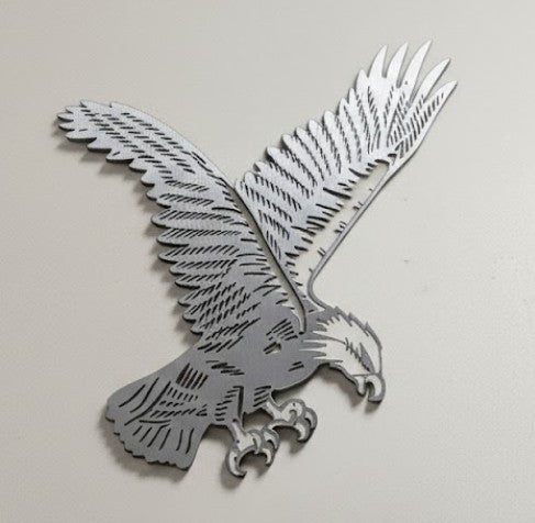Bald Eagle Laser Cut Design – Flying Eagle SVG DXF CDR Digital File