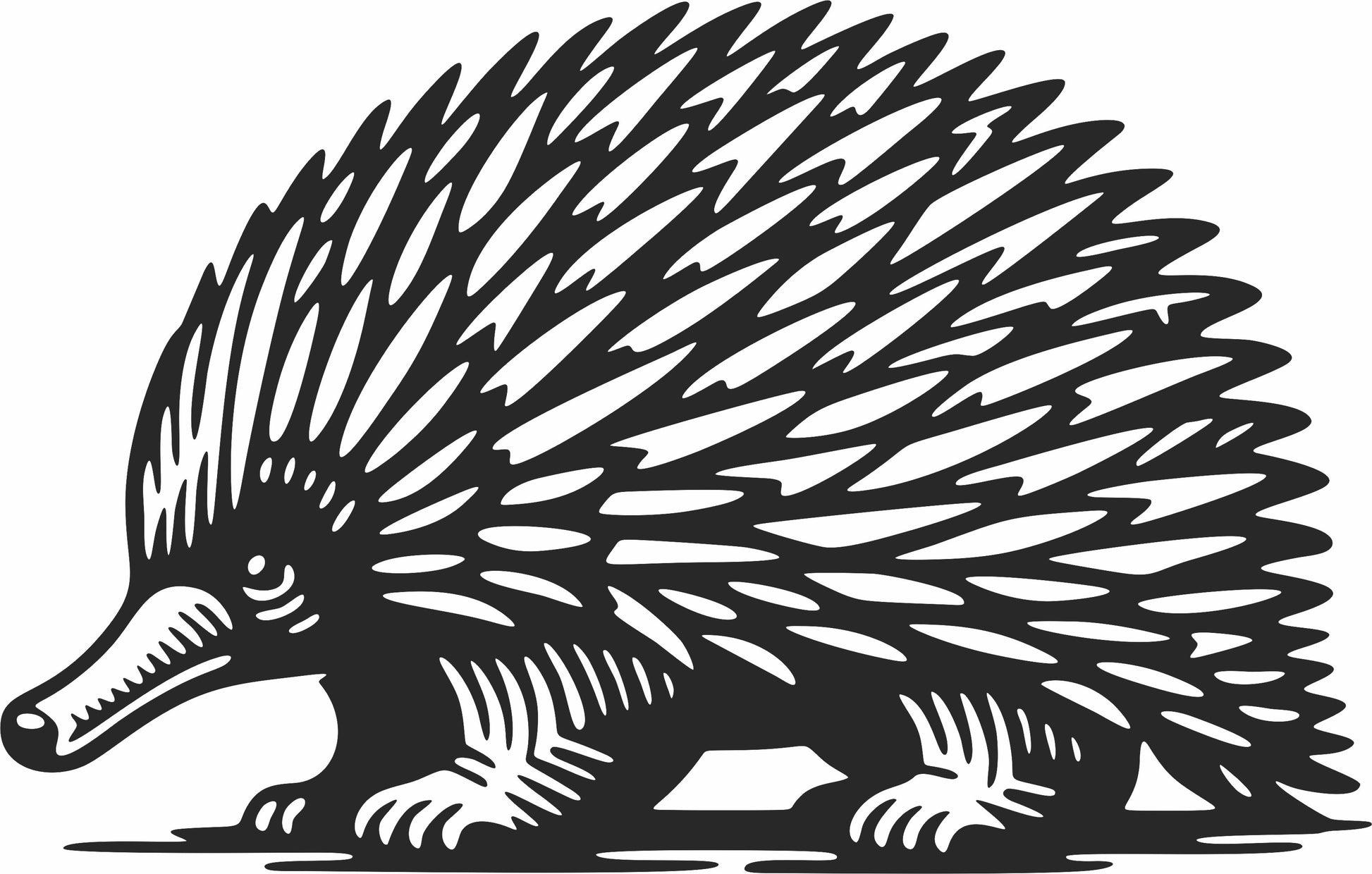 Echidna Laser Cut Design – Australian Wildlife SVG DXF CDR Digital File