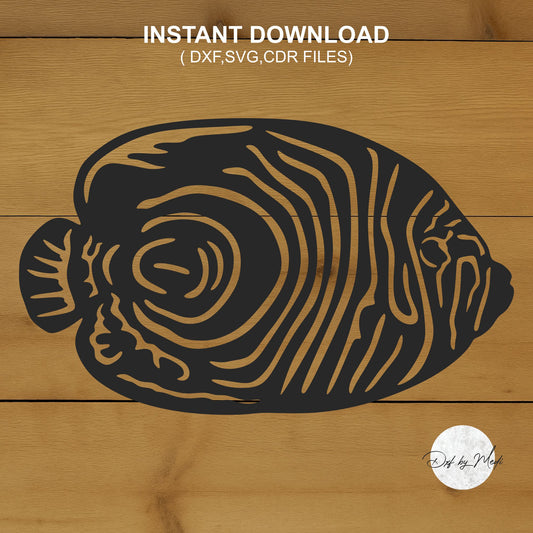 emperor angelfish DXF & SVG Files | Ready-to-Cut
