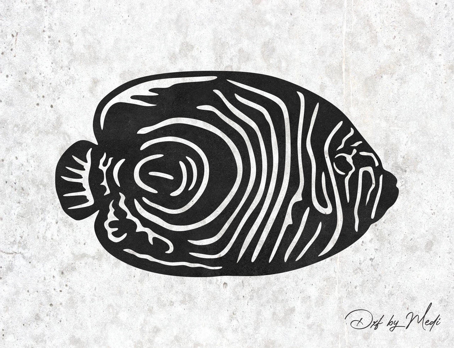 emperor angelfish DXF & SVG Files | Ready-to-Cut