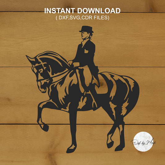equitation horse lover  - DXF SVG files for Plasma Cnc Laser Waterjet Ready to cut clipart file