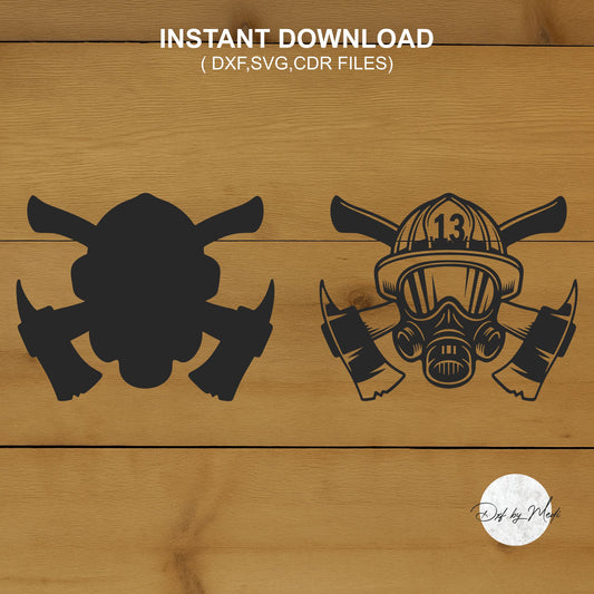 Fireman Two-Layer DXF SVG File for Cnc plasma laser Cutting - Coastal Decor & DIY Projects