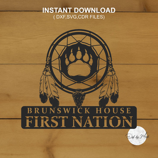 First Nations Logo DXF SVG File - Traditional Indigenous Design for CNC Cutting