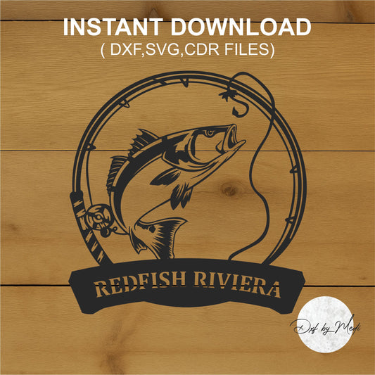 Personalized Fishing Sign – SVG DXF CDR Laser Cut File