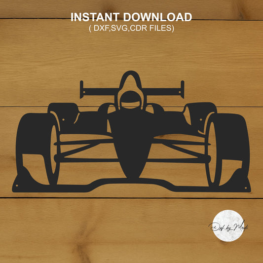 Formula Racing Car DXF SVG File for CNC Plasma, Laser, and Waterjet Cutting - garage decoration