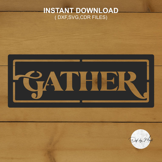 Gather - DXF SVG files for Plasma Cnc Laser Waterjet Ready to cut clipart file