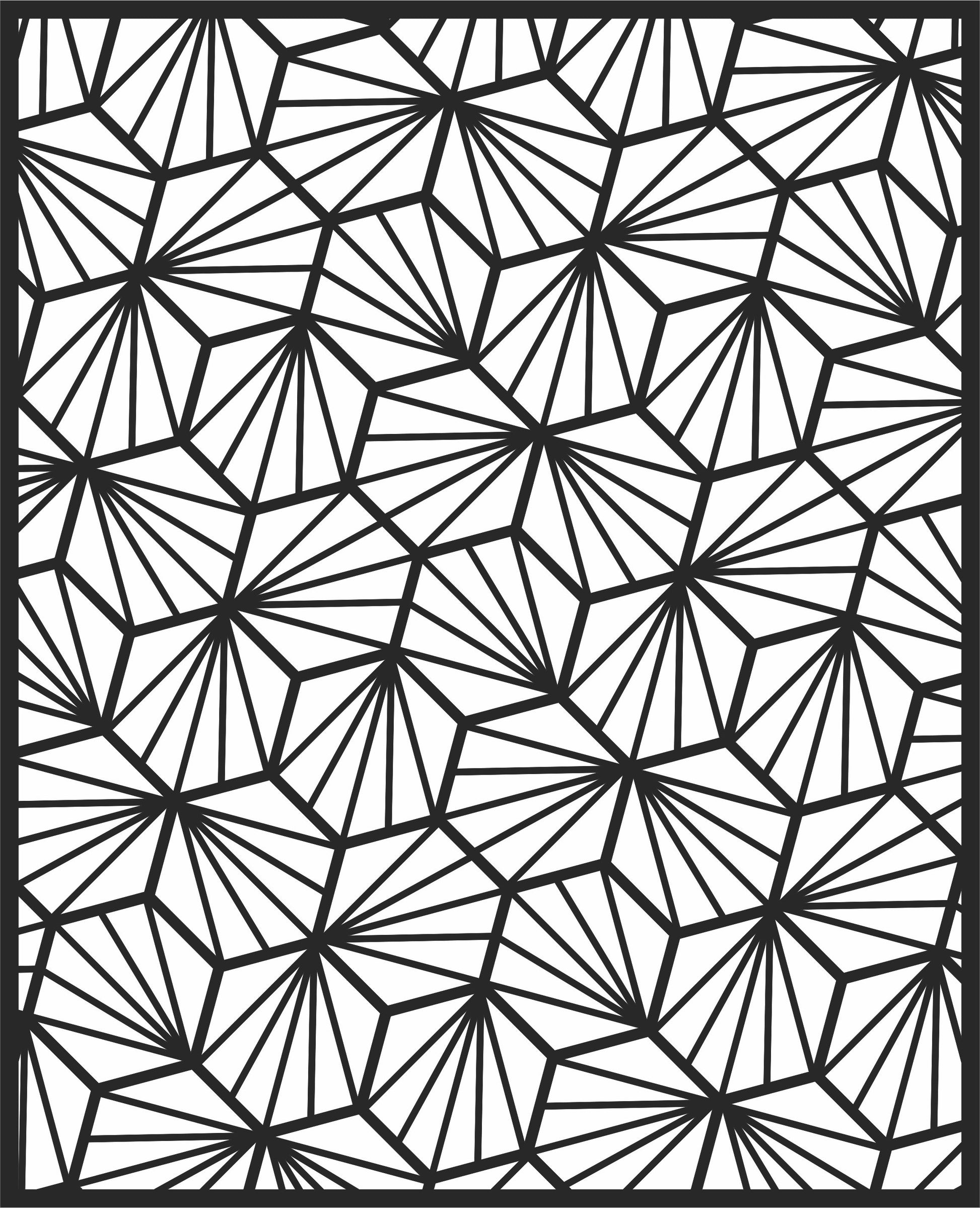 Modern Geometric Laser Cut Panel – SVG DXF CDR Digital Download