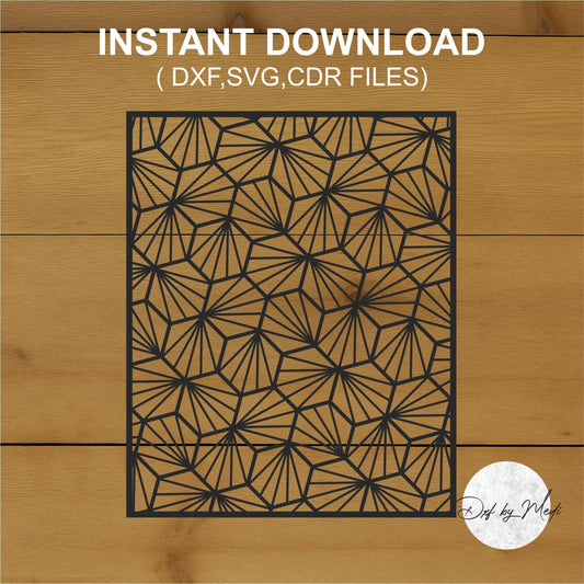 Geometric Decorative Wall Panel – SVG DXF CDR Digital Files