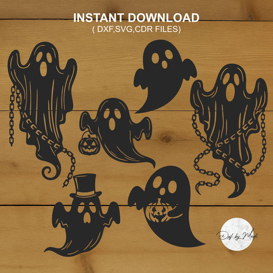 Ghost SVG Bundle – Spooky Halloween Cut Files